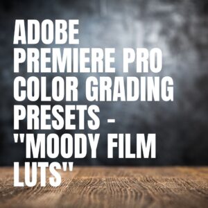 Adobe Premiere Pro Color Grading Presets – "Moody Film LUTs"
